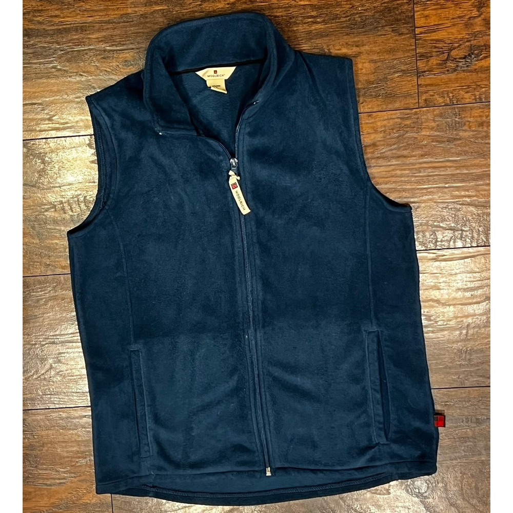 Woolrich Fleece Indigo Vest Casual‎ Zip Pockets Outdoors Hiking Women's Small